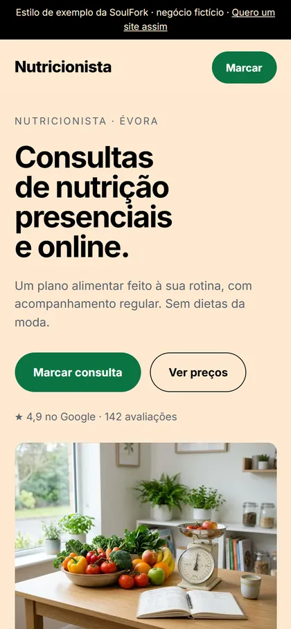Estilo Horta ao sol no telemóvel