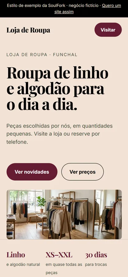 Estilo Rótulo aperitivo no telemóvel
